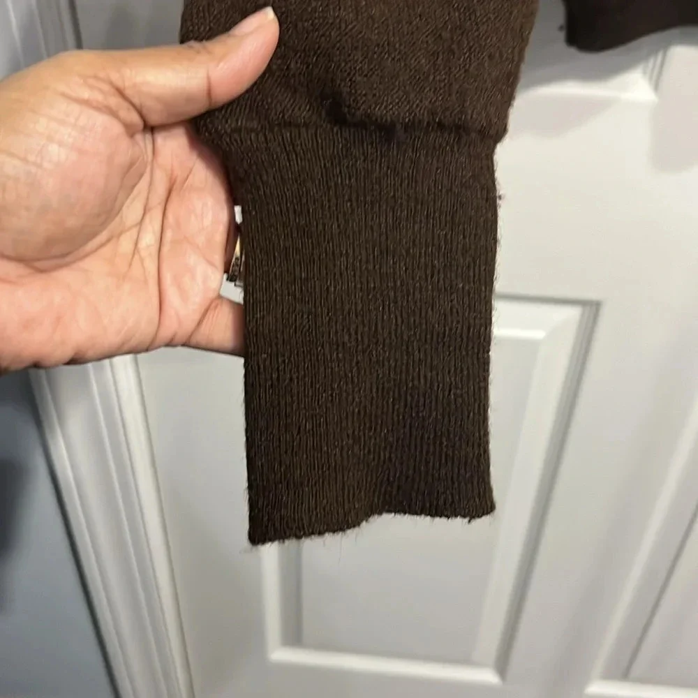 Mens Izod Lacoste Vintage Brown Pullover V-Neck Sweater - Size 2XL (PTP 25”)